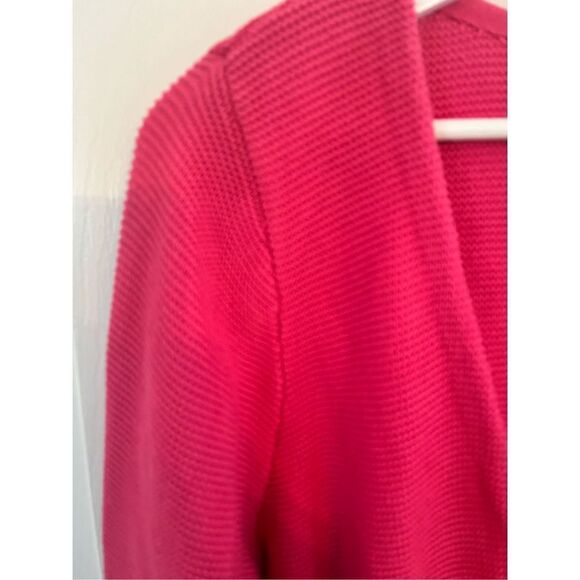 Habitat Pink Cotton Open Front Cardigan Sweater sz L NWOT - Picture 2 of 7